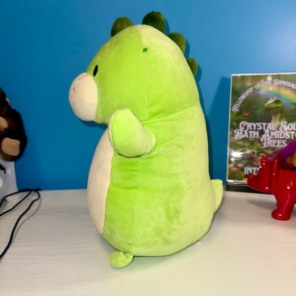 Green Dinosaur HugMees Squishmallow Desirae 12” Plush 2019 EUC Kellytoy - Picture 4 of 8
